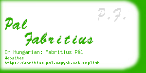 pal fabritius business card